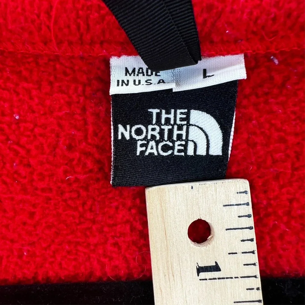 The North Face‎ Vintage Fleece Zipper Jacket Made in USA Red Size Large READ